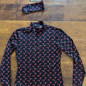 Marine Serre Second Skin Turtleneck Moon Top